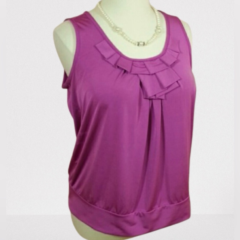 Lane Bryant Pink Ruffle Top